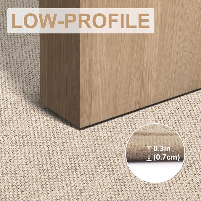 LEKEEPGO Door Mat 17"x29", Non Slip Door Mat Indoor Entrance, Rubber Backing Indoor Door mat Washable Absorbent Low-Profile Doormat Front Entryway Entry Resist Dirt Inside Door Mats, Khaki