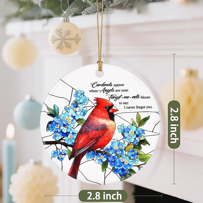 Cardinal Christmas Ornament, Christmas Tree Ornaments, Keepsake Ornaments, Holiday Decor, Cardinal Gift, Remembrance or Memorial Gifts, Sympathy Gifts for Loss of Loved One