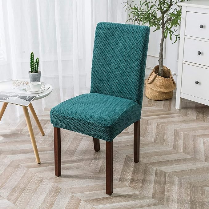 Genina Chair Covers for Dining Room Chair Covers Dining Chair Slipcovers Stretch Kitchen Parsons Chair Cover (Teal, 2 PCS)