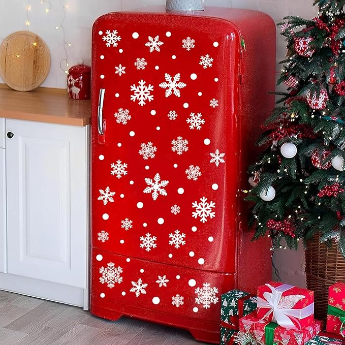 Merry Christmas Wall Decal Snowflake Decorations Stickers,Window Clings Decorations Indoor,Snowflake Wall Decals,Suitable for Children