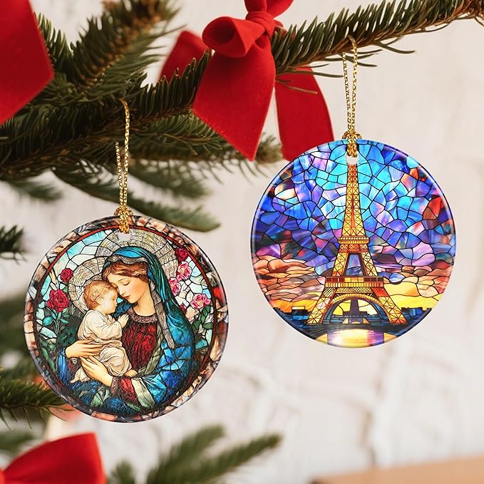 Christmas Ornaments, Eiffel Tower Ornament, Christmas Tree Ornaments, Xmas Decorations, Holiday Decorations, Eiffel Tower Lover Gifts, Holiday Party Gifts, and Xmas Gift Ideas