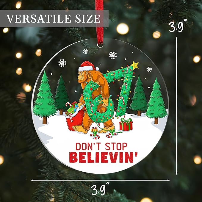 67 Meme Bigfoot Christmas Ornament 2025, 6 7 Ornament, Santa Ornaments for Christmas Tree, Funny Ornaments for Exchange, Stocking Stuffers, Gag Gifts, 67 Gifts for Kids, Teens, Teen Girls, Boys