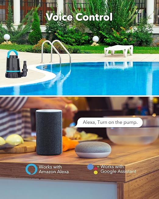 HBN Outdoor Smart Plug Waterproof with 6 Outlets,WiFi Power Stake Timer 6Ft Cord,Outdoor Outlet Timer for Halloween/Christmas Lights,Compatible with Alexa & Google Assistant, Voice Control,ETL Listed