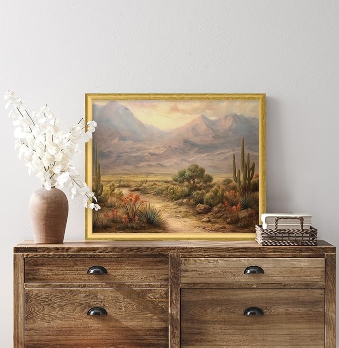 Art Shoppe Framed Print Wall Art, Vintage Wall Décor for Living Room, Bedroom, Office, High-Resolution Image on Premium Art Paper, 3/4" Frame with Plexiglass Front, Ready to Hang, 17"x21"
