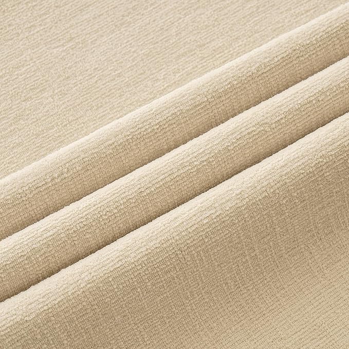 MIULEE Beige Couch Pillow Covers 18x18 Inch, Set of 2 Soft Chenille Decorative Square Throw Pillow Covers Farmhouse for Sofa Living Room Bed