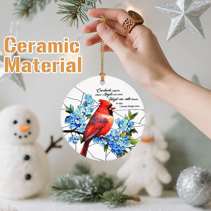 Cardinal Christmas Ornament, Christmas Tree Ornaments, Keepsake Ornaments, Holiday Decor, Cardinal Gift, Remembrance or Memorial Gifts, Sympathy Gifts for Loss of Loved One