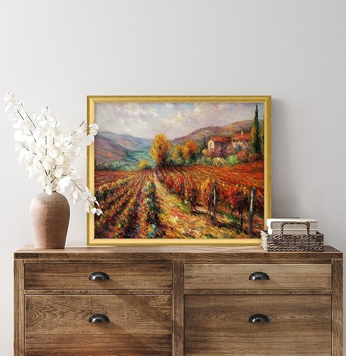 Art Shoppe Framed Print Wall Art, Vintage Wall Décor for Living Room, Bedroom, Office, High-Resolution Image on Premium Art Paper, 3/4" Frame with Plexiglass Front, Ready to Hang, 17"x21"