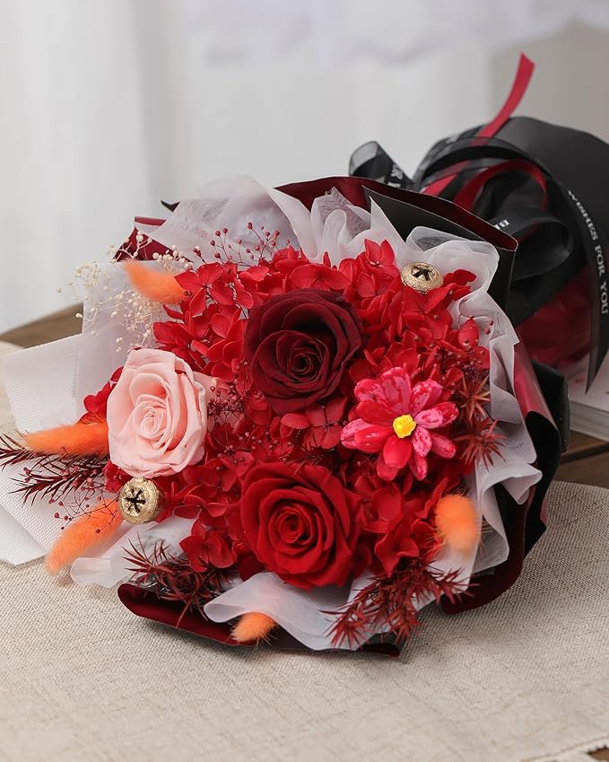 Flowers Gifts for Mom,Flowers Roses Bouquet Gifts for Women,Wife,Grandma and Best Friend/Flower for Delivery Prime/Red