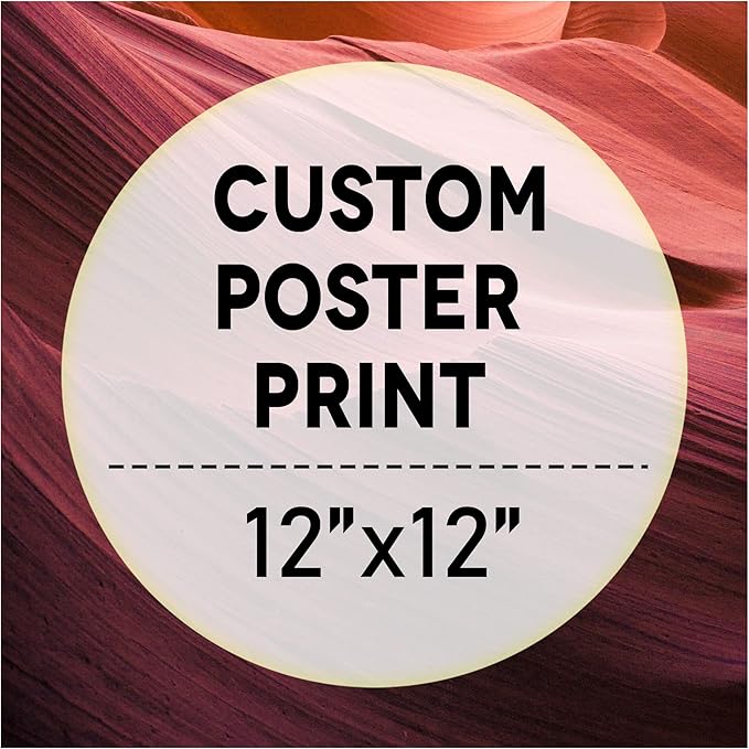wall26 Custom Poster Prints - Upload Your Image/Photo, Personalized Photo to Poster Printing, Durable and Waterproof, Home Decor Wall Art Prints - 12x12 inches