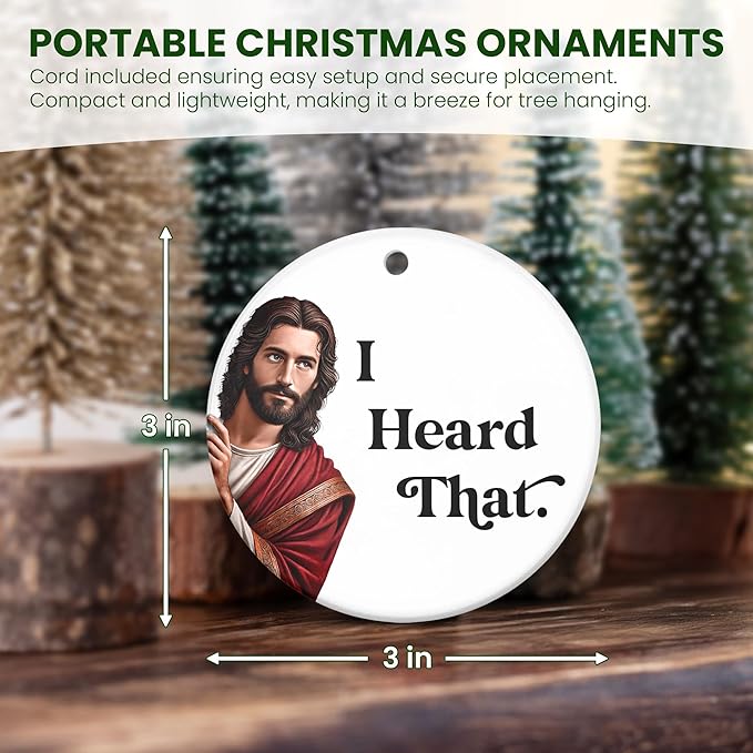 FLAGWIX Christmas Funny Gifts for Women Men - Ceramic Christmas Ornaments 2025 for Tree Decorations - White Elephant Gifts for Adult, Funny Ornament Ideas, Stocking Stuffers Gift for Men Women