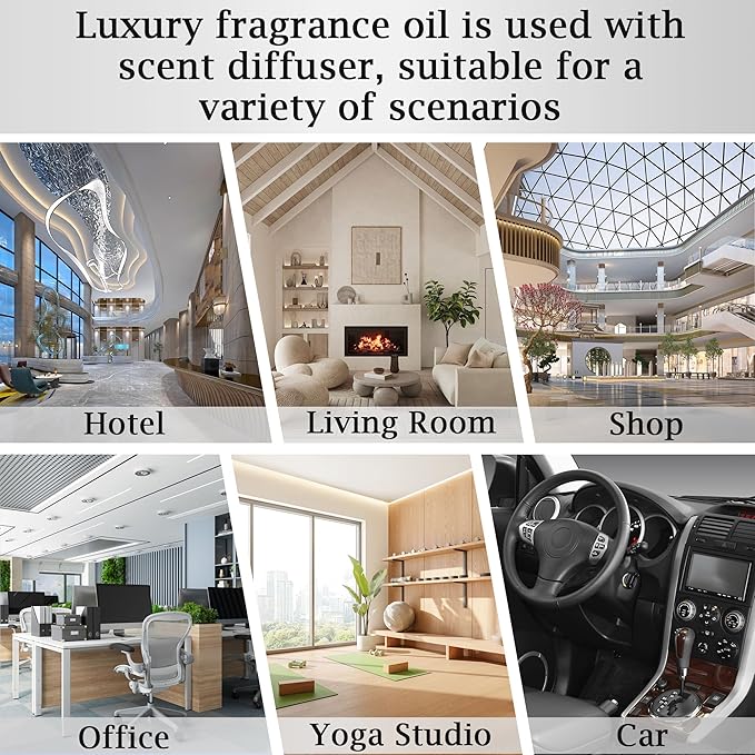 Luxury Hotel Scent My Way Oil Diffuser Refill Kit | Long Lasting Essential Oil for Large Room, HVAC & Car Waterless Fragrance Diffusers| Nanotech Formula| Spa Calming Aromatherapy Oil (20ml/0.7FL oz)