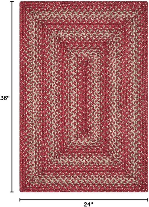 Homespice Apple Pie Jute Braided Rug 2x3' - Premium Country Kitchen Rugs Also Ideal to Use in Kitchen and Bathroom