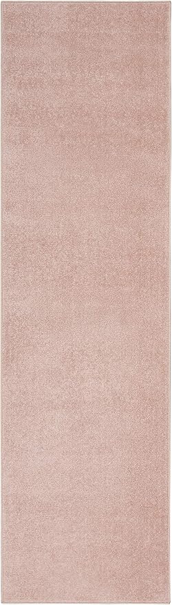 Nourison Essentials Indoor/Outdoor Pink 2' x 6' Area Rug, Easy Cleaning, Non Shedding, Bed Room, Living Room, Dining Room, Backyard, Deck, Patio (2x6)
