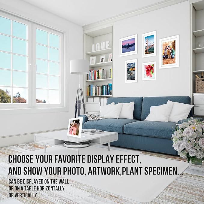 Floating Picture Frames-Floating Photo Frame 3 Pcs Glass Floating Frame Two Sided Picture Frame Large Floating Frame Square Floating Frame Picture Frames with UV Protection Floating Wood Gallery Frame