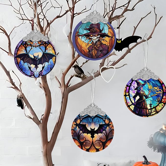 Christmas Ornament, Stained Glass Ornament, Christmas Decorations for Tree, Holiday Ornament, Unique Gift Idea - Mysterious Bat