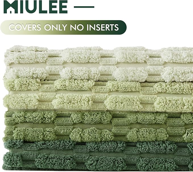 MIULEE Soft Corduroy Throw Pillow Covers Set of 4 Forest Green 18x18 Inch Modern Farmhouse Boho Decorative Accent Cushion Covers for Couch Sofa Bedroom