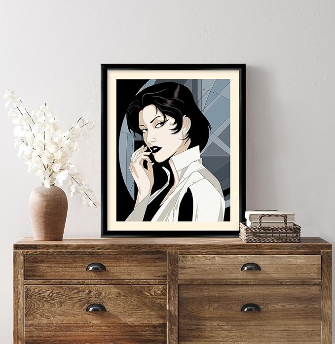 Art Shoppe Framed Print Wall Art, Vintage Wall Décor for Living Room, Bedroom, Office, High-Resolution Image on Premium Art Paper, 3/4" Frame with Plexiglass Front, Ready to Hang, 17"x21"