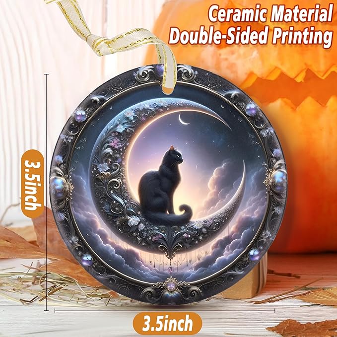 Christmas 2025 Ornaments, Christmas Ornament Gift, Holiday Keepsake, Stocking Stuffers, Gift Ideas - Witch Black Cat
