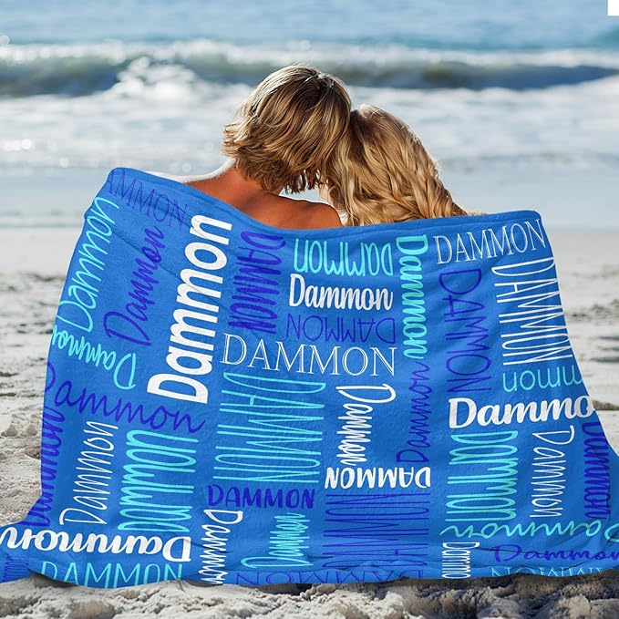 Personalized Name Blanket for Kids and Adult Customized Blanket for Boys Girls Baby Personalized Blanket and Throws Super Soft