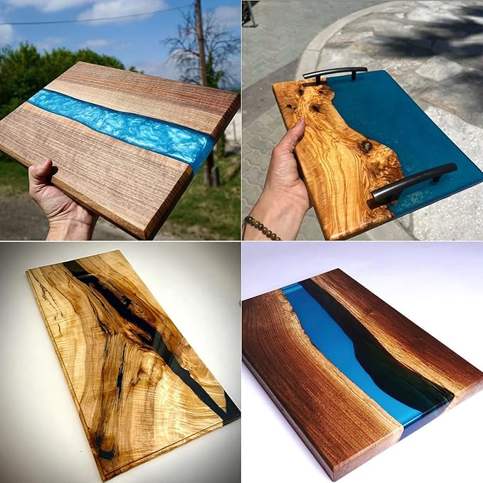 Kalinta Epoxy Mold with Divider, Kalinta 18x 14x 2.6inch Reusable Large Rectangle Epoxy Resin Form Integrated Clamping System for Table,Cutting Board