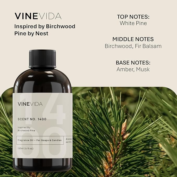 VINEVIDA 4oz Scent No.1400 Fragrance Oil for Candle & Soap Making - Natural Candle Scents Made in USA