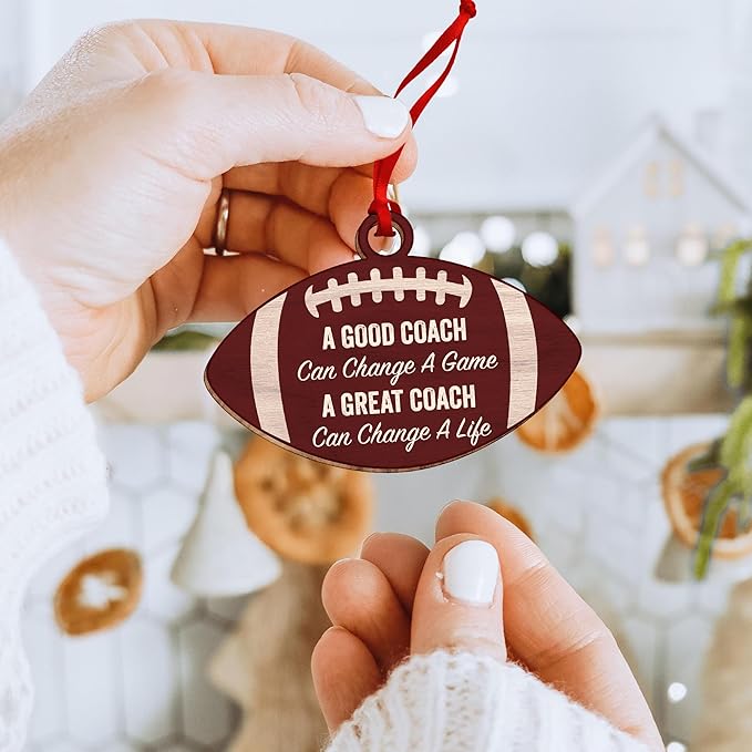 Football Coach Gifts - 2025 Collectable Football Ornaments for Christmas Tree, Unique Coach Christmas Ornament for Holidays Decor, Meaningful Gifts for Coaches in Football