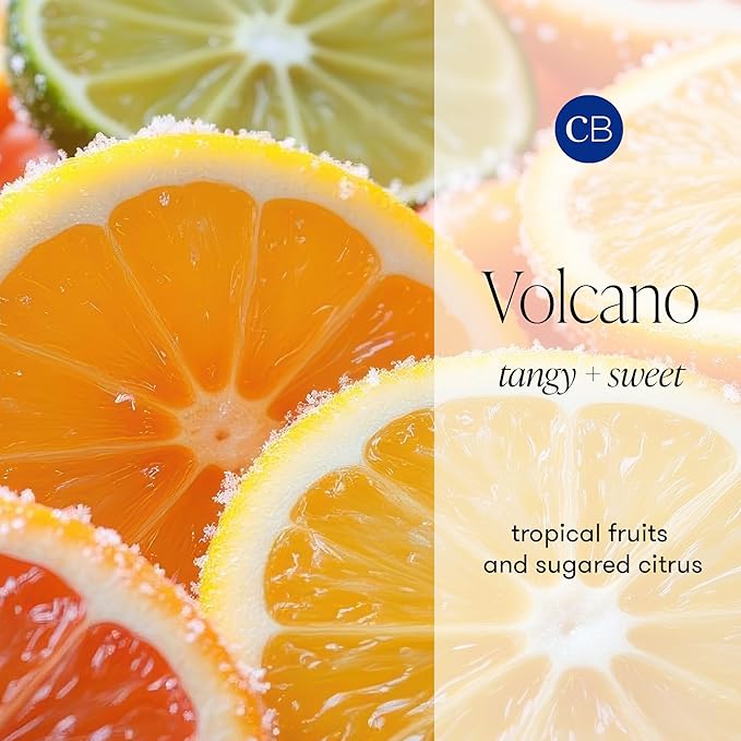 Capri Blue Volcano Scented Candles - Luxury Glass Jar Candles for Home Scented with Tropical Fruit & Sugared Citrus - Soy Wax Blend - Blue Color (19 oz)