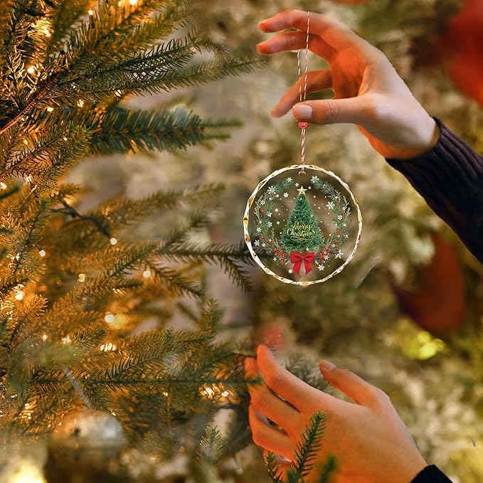 Bemaystar Crystal Christmas Ornaments, Christmas Ornaments 2025,Christmas Tree Decorations Ornaments