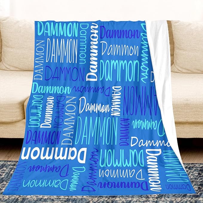 Personalized Name Blanket for Kids and Adult Customized Blanket for Boys Girls Baby Personalized Blanket and Throws Super Soft