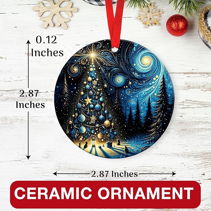 Christmas Tree Ornaments - Vintage Ceramic Christmas Ornaments, Unique Christian Keepsakes, Ideal Ceramic Tree Ornaments - Adding Fun for Holiday with This Ornament 2025