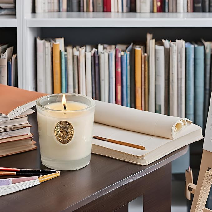M&SENSE Natural Soy Candle | Vanilla Dream & White | 9.2 oz, 50H Burn Time | Luxury Scented Candle for Relaxation, Gifting, Home Décor | Ideal for Bedroom, Office, Party Ambiance