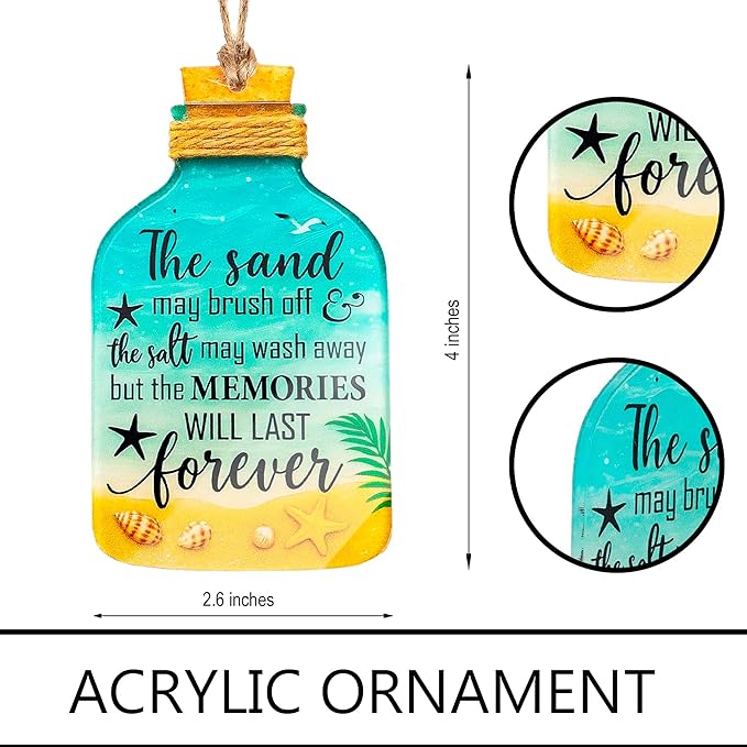 Beach Ornaments - Tropical - Coastal Christmas Ornaments - Beach Themed Gifts - Beach Gifts for Women - Christmas Ornament - Christmas Ornament 2025 - car Accessories