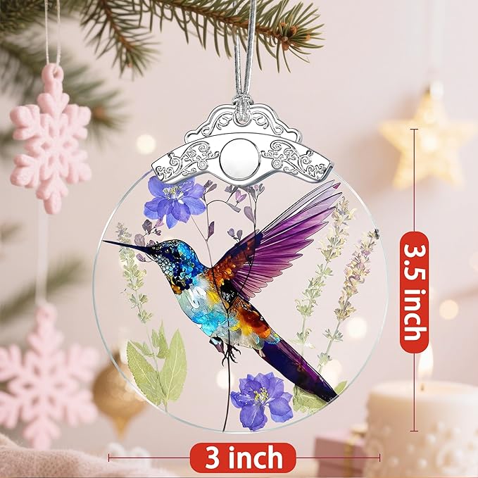 Hummingbird Christmas Ornament – Christmas Tree Ornament & Holiday Decor, Gifts for Bird Lover, Hummingbird Lover Gifts, Holiday & Xmas Gift
