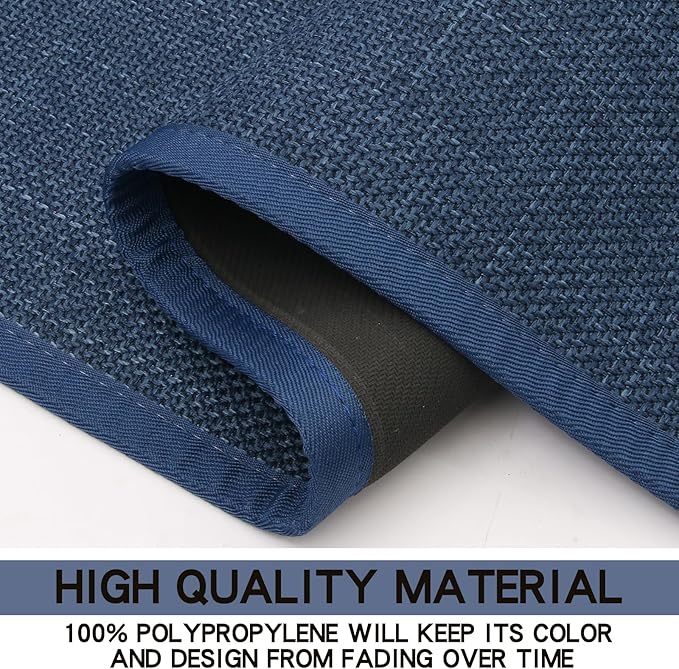 Kitchen Mat, Cushioned Non Slip Rugs for Kitchen Floor, Absorbent Runner Comfort Standing Mats Washable for Kitchen, Office, Home (Dark Blue, 35.4"x71")