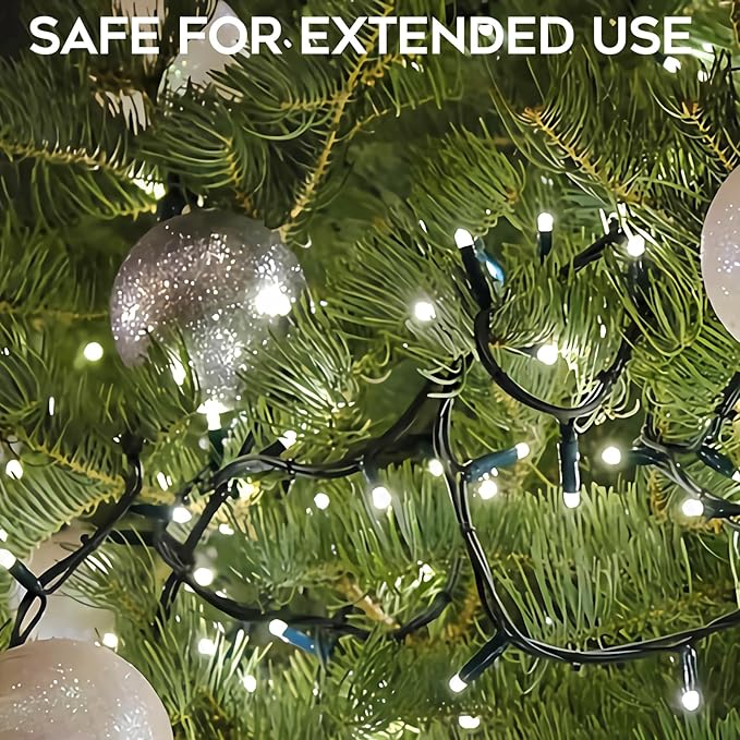 100FT 300 LED Christmas Lights Plug in,Cool White Waterproof Fairy Lights with Timer/8 Modes, Christmas Tree Lights Lighting Outdoor Indoor Garden Party Wedding Christmas Tree Decoration