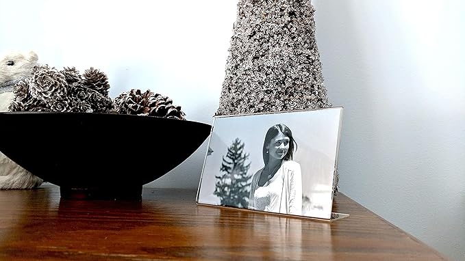 Photo Booth Nook | 4x6 Acrylic Sign Holder (12 Count) | Crystal Clear Acrylic Picture Frames 4x6 | Bulk Picture Frames | Horizontal Orientation