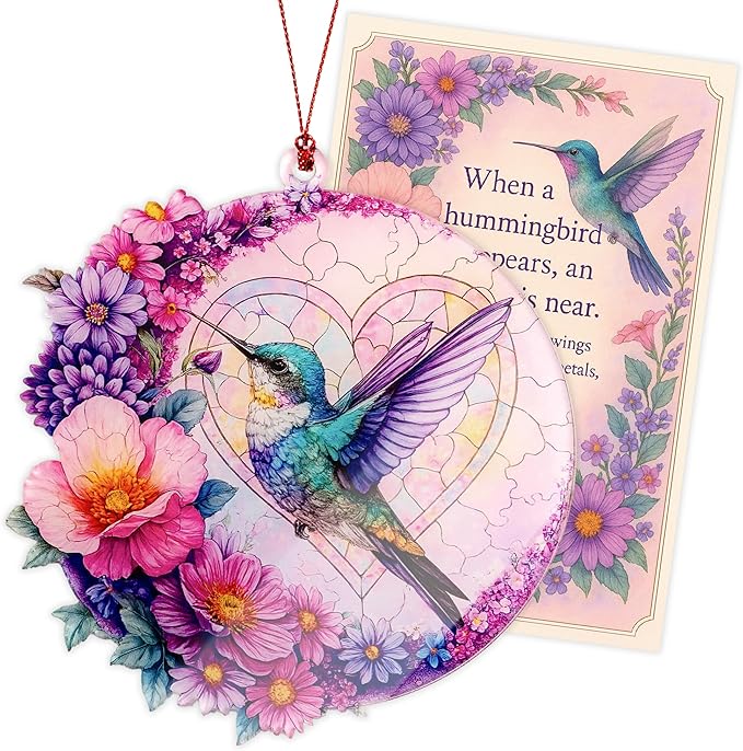 Christmas Ornaments - Hummingbird Christmas Ornament - Hummingbird Gifts for Women - Bird Ornaments for Christmas Tree - Hanging Decor for Xmas Tree - Christmas Ornament 2025 - Gift Exchange