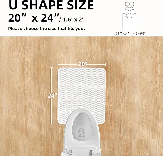 Bathroom Rugs Non Slip Washable, Super Absorbent Thin Bath Mat Small Quick Dry Low Pile Bathroom Rug, White 20"x30"