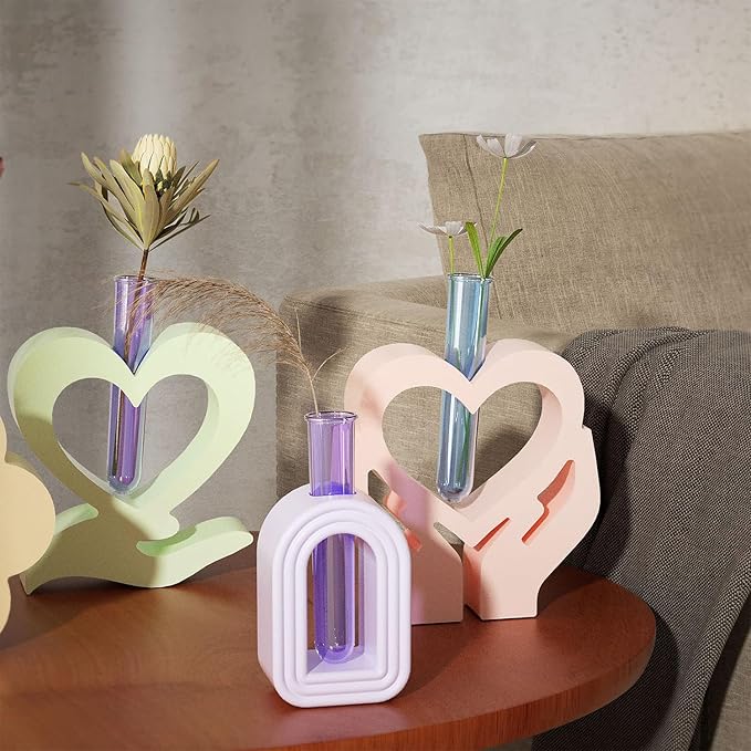 Vase Resin Molds with 3 Test Tube Arch Shape Silicone Vase Mold for Epoxy Resin Casting Hydroponic Flower Preservation DIY Wedding Centerpiece Home Decor (Arch Shape)