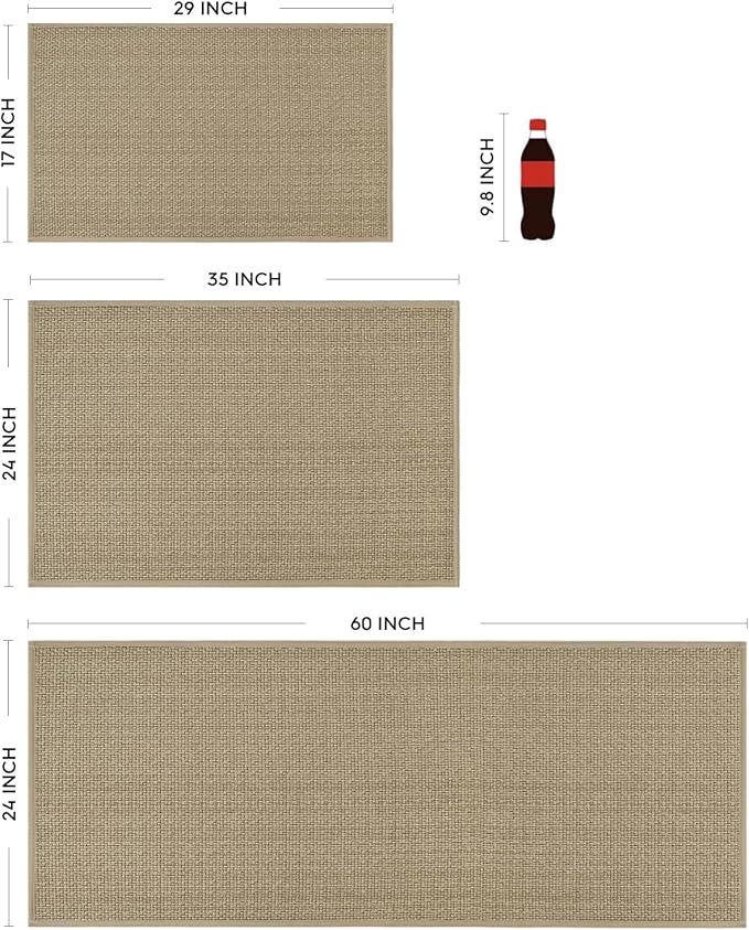 Artoid Mode Washable Non Slip Rubber Backing Kitchen Rugs Doormat, Absorbent Kitchen Floor Mats Front of Sink Kitchen Mats for Floor Home Decor 24x35 Inch