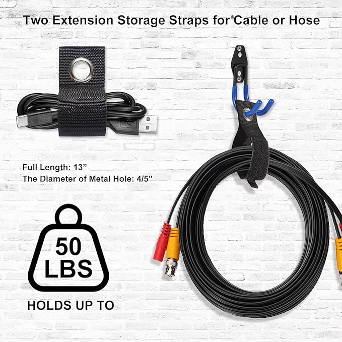 Garage Hook Heavy Duty Wall Storage Hangers, 28 Pack Garage Storage Hooks Steel Tool Blue for Ladders, Ropes, Garden Tools
