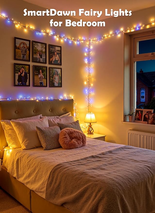 Twinkle Lights Battery Operated, 4 Packs Total 40FT 480LED Garland Lights Indoor, Battery Operated Fairy Lights for DIY Wreath Home Bedroom Christmas Decorations, Firecracker Starry Light, Timer