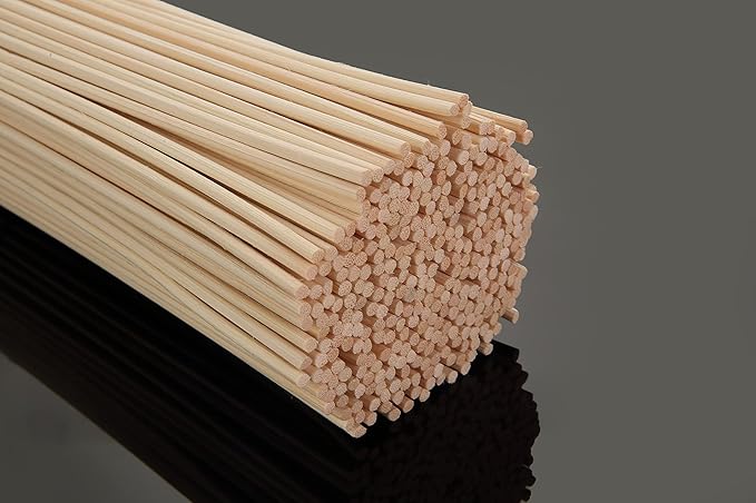 100PCS Reed Diffuser Sticks,10 Inch Natural Rattan Wood Sticks,Reed Sticks,Essential Oil Aroma Diffuser Replacement Sticks for Aroma Fragrance (Primary Color)