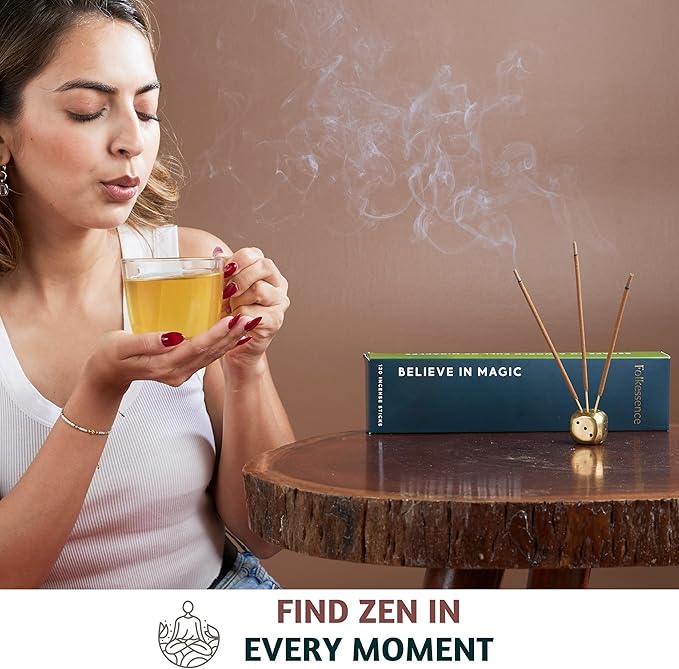 Folkulture Incense Sticks | Set of 6 (120 Xmas Insence-Sticks) | 45 Mins Burn Time | White Sage, Sandalwood, Oud Orient, Amber Space| Organic Inscents-Stick for Women