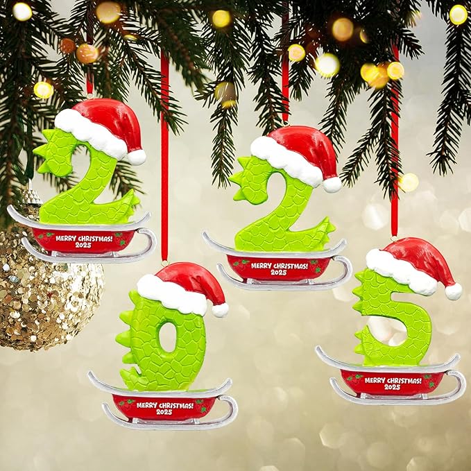 26 Letter Dinosaur Ornaments Christmas 2025, DIY Ornaments for Christmas Tree Decor, Alphabet Letters Xmas Pendant Decor Gifts for Family Friends Home (2025)