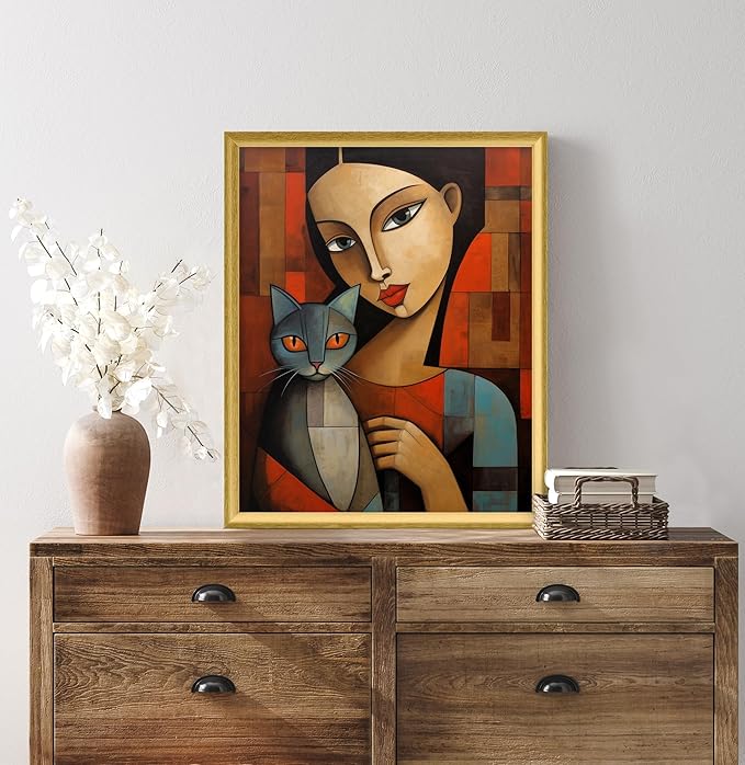 Art Shoppe Framed Print Wall Art, Vintage Wall Décor for Living Room, Bedroom, Office, High-Resolution Image on Premium Art Paper, 3/4" Frame with Plexiglass Front, Ready to Hang, 17"x21"