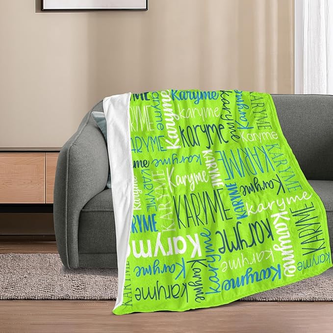 Personalized Name Blanket for Kids and Adult Customized Blanket for Boys Girls Baby Personalized Blanket and Throws