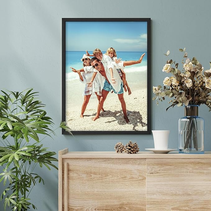 wall26 Custom Framed Poster Wall Art for Living Room, Bedroom Canvas Prints for Home Decoration Ready to Hang - 8"x10" Black