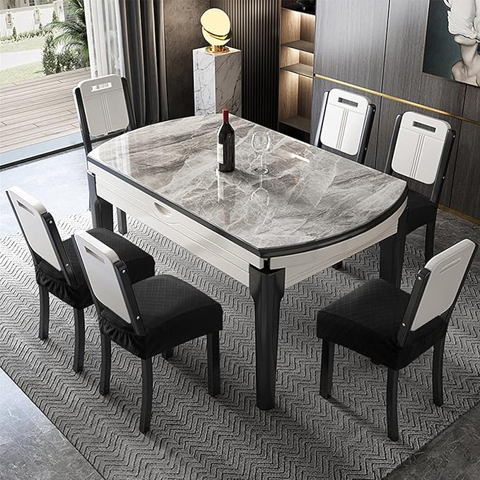Genina Waterproof Seat Covers for Chairs Seat Covers for Dining Room Chair Slipcovers Kitchen Chair Covers Dining Chair Covers