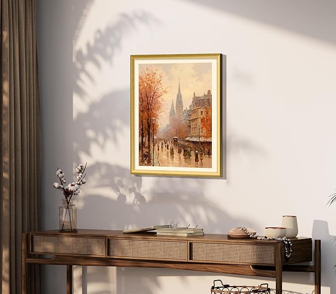 Art Shoppe Framed Print Wall Art, Vintage Wall Décor for Living Room, Bedroom, Office, High-Resolution Image on Premium Art Paper, 3/4" Frame with Plexiglass Front, Ready to Hang, 17"x21"